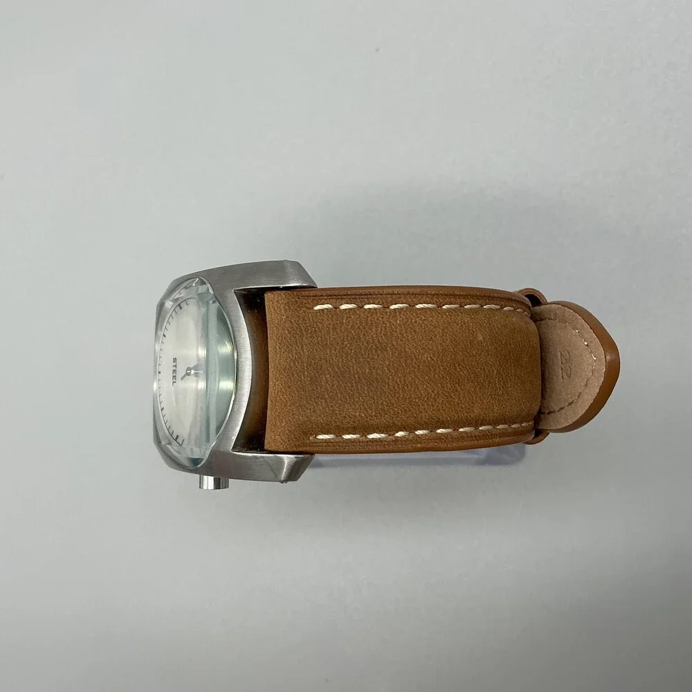 Fossil Arkitekt FS-2782 Men Watch 30mm Brown Leather Stainless Steel New Battery